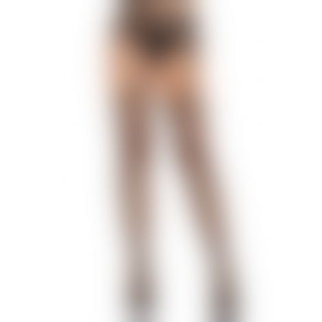 Колготки-панчохи Leg Avenue Backseam Net Stockings з поясом для панчіх, один розмір, чорні
