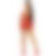 Leg Avenue Rhinestone halter mini dress OS Red