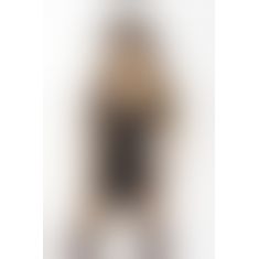 Корсет-сорочка с пажами MADDIE CORSET black S/M - Passion, трусики