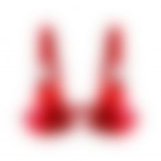 Ліф з натуральної шкіри Feral Feelings - Bikini Top Red