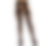 Чулки Leg Avenue Eyelet lace suspender hose Black One Size
