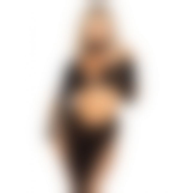 Комплект Leg Avenue Seamless Cut-Out Crop Top and Legging One Size Black