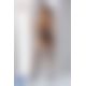 Бодистокинг Passion BS060 white, комбинезон, имитация трусиков и гольфиков