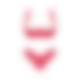Комплект белья Obsessive Lacelove cupless 2-pcs set M/L Red, открытый доступ, открытая грудь
