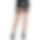 Leg Avenue Vinyl Top Fishnet Thigh Highs OS Black