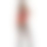 Корсет с пажами для чулок Passion PEONIA CORSET XXL/XXXL red стринги