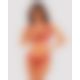 Комплект белья Obsessive Lacelove cupless 2-pcs set M/L Red, открытый доступ, открытая грудь