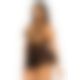Пеньюар Leg Avenue Lace and mesh babydoll & panty Black S