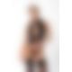 Топ Noir Handmade F324 Glam wetlook top with vinyl corset - M