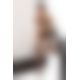 Комплект белья FLORIS SET black S/M - Passion Exclusive: лиф, трусики, пояс для чулок