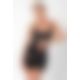 Платье Noir Handmade F320 Starlet wetlook minidress with ring belt - 3XL