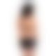 Комплект Glossy Brianna из материала Wetlook, черный