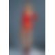 Платье-сетка Caprice Lingerie Model 01 One size Red, кружево, длинные рукава
