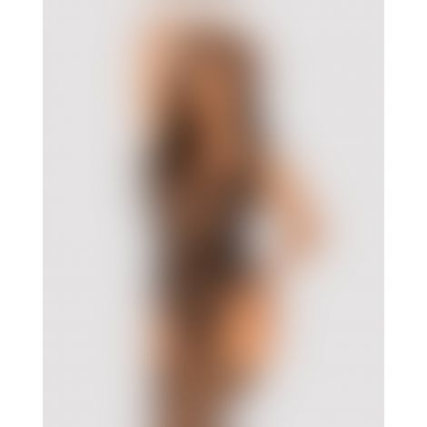 Бодістокінг Obsessive Bodystocking G324 XL/XXL black, силуетний малюнок