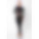 Комбинезон Noir Handmade F319 Caged wetlook catsuit with zippers and ring - L