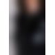 Боди Glossy Alessia из материала Wetlook на молнии, черный