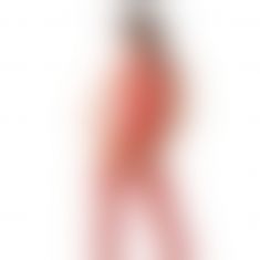 Бодістокінг Passion BS053 red, комбінезон, імітація панчох і пояса