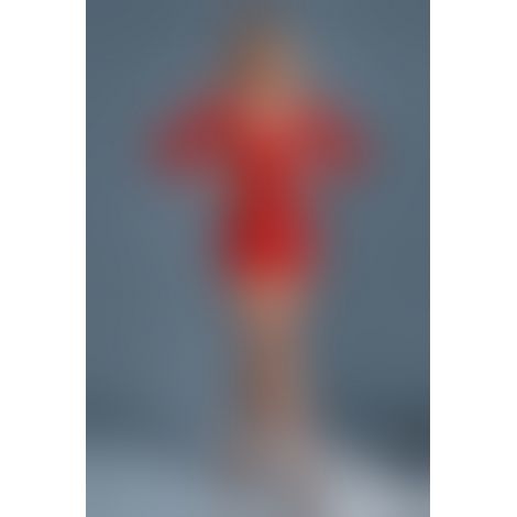 Сукня-сітка Caprice Lingerie Model 01 One size Red, мереживо, довгі рукави