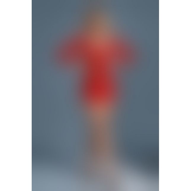 Платье-сетка Caprice Lingerie Model 01 One size Red, кружево, длинные рукава