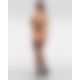 Корсет Obsessive Dominna cupless corset & crotchless thong 2XL/3X