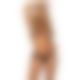 Комплект Leg Avenue Open cup bra and pearl panty Black