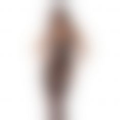 Бодістокінг Passion BS069 black, комбінезон, імітація панчіх і боді