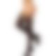 Чулки Leg Avenue Thigh highs with garter top Black One Size