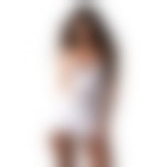 Пеньюар Obsessive Alissium chemise & thong, M/L, кружевной лиф, стринги в комплекте