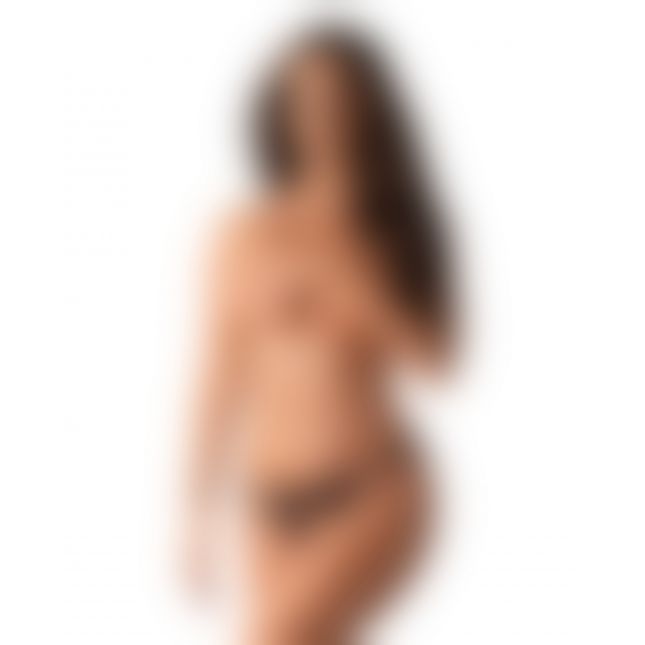 Жіночі стрінги - Obsessive Picantina Crotchless Thong Black