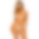 Комплект Leg Avenue Open cup bra and pearl panty White