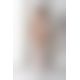 Бодистокинг с плетением на груди Passion BS099 One Size, white, открытый доступ, имитация подвязок