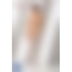 Эротические колготки-бодистокинг Passion S025 white, имитация ажурных чулочков с пояском