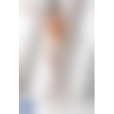 Сітчасті колготки з відкритим доступом Passion S015 One Size, White, імітація панчіх і трусиків