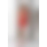 Ажурное мини-платье на тонких бретелях Passion BS096 One Size, red, плетение на груди
