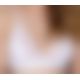 Еластичний топ з мереживом Passion PS001 TOP white, size S