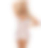 Leg Avenue Strappy Lace mini dress OS White