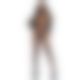 Бодистокинг Leg Avenue V Front Bodystocking One size Black, мелкая сетка, доступ