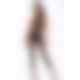 Бодистокинг Noir Handmade F315 Ego flocked mesh halter catsuit - M