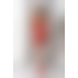 Ажурное мини-платье на тонких бретелях Passion BS096 One Size, red, плетение на груди