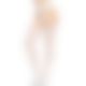 Leg Avenue Heart net suspender hose OS White