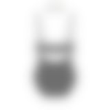 Прозрачное боди Obsessive Selinne teddy M/L Black, мелкая сетка, двойные бретели