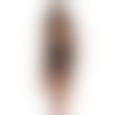 Сетчатое боди с кружевным лифом Passion DELIENA BODY XXL/XXXL black
