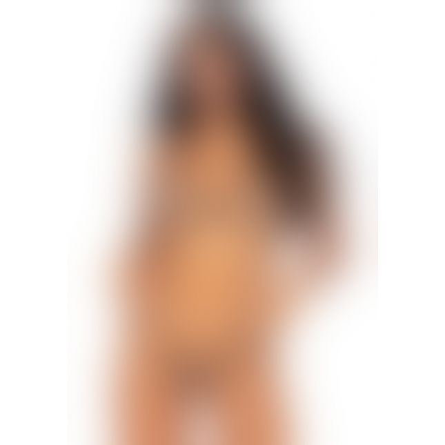 Leg Avenue Rhinestone bikini & g-string OS Black