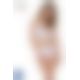 Еластичний топ з мереживом Passion PS001 TOP white, size S