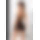 Сорочка беби долл прозрачная GISELE CHEMISE black XXL/XXXL - Passion Exclusive, трусики