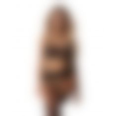 Комплект Obsessive Premisis Black 3-pcs crotchless set 2XL/3X