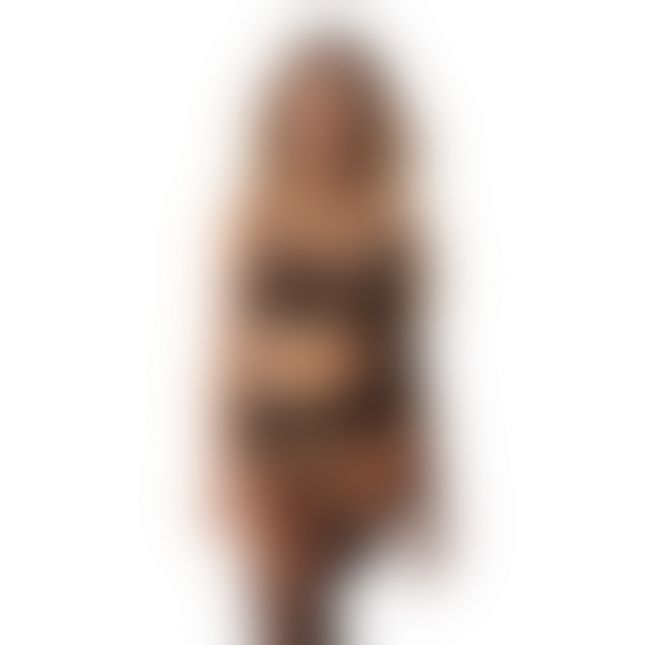 Комплект Obsessive Premisis Black 3-pcs crotchless set 2XL/3X Комплект Obsessive Premisis Black 3-pcs crotchless set 2XL/3X