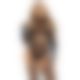 Бодистокинг Leg Avenue Bodystocking with cutout teddy Black One Size