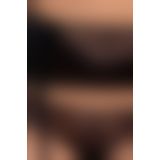 Комплект білизни BRIDA SET OpenBra black S/M - Passion Exclusive: трусики-танга, пояс, відкритий ліф