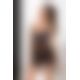 Сорочка беби долл прозрачная GISELE CHEMISE black XXL/XXXL - Passion Exclusive, трусики